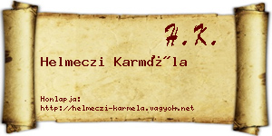 Helmeczi Karméla névjegykártya